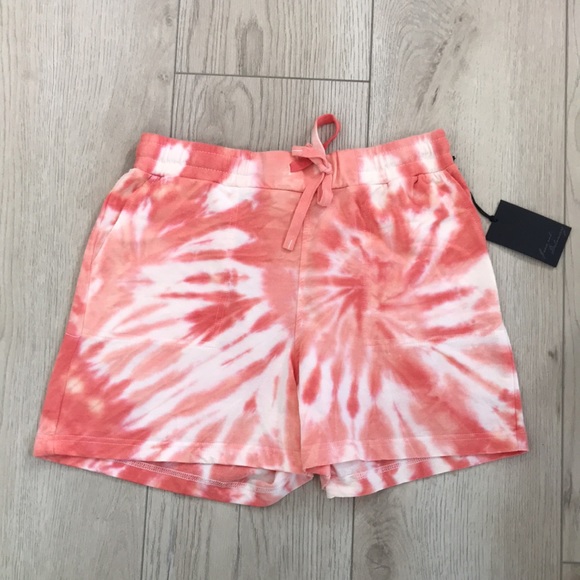 Jane and Delancey tie dye sweats shorts orange m - Picture 2 of 4
